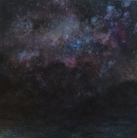 Star Rise I - 2015. Acrylic and watercolour on canvas. 91.4cm x 91.4cm -  Sold